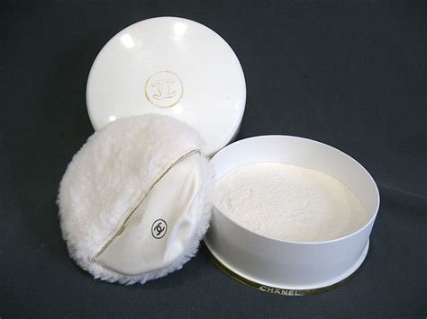 chanel dusting powder with puff.